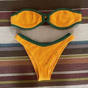 PacSun Crochet Bikini - Yellow & Green - Medium